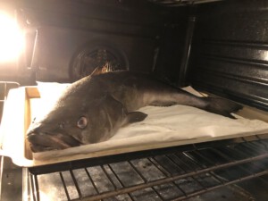 Roasting sablefish (black cod)