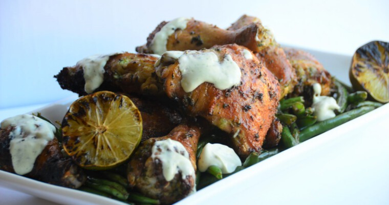 Thai Grilled Chicken with Lime & Avocado Basil  Sauce